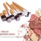 thumbnail image 4 of Juego de 11 brochas de maquillaje de bambú natural, suaves, para polvos, cremas y cosméticos., 4 of 8