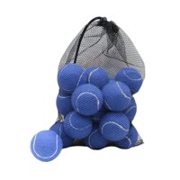 Magideal - 18 Piezas Pelotas De Tenis Bolas De Práctica Pelotas Para Ejercicio Bolas Para Principiantes Con Diseño Elástico De Fieltro Resistente Adecuado Para A Azul