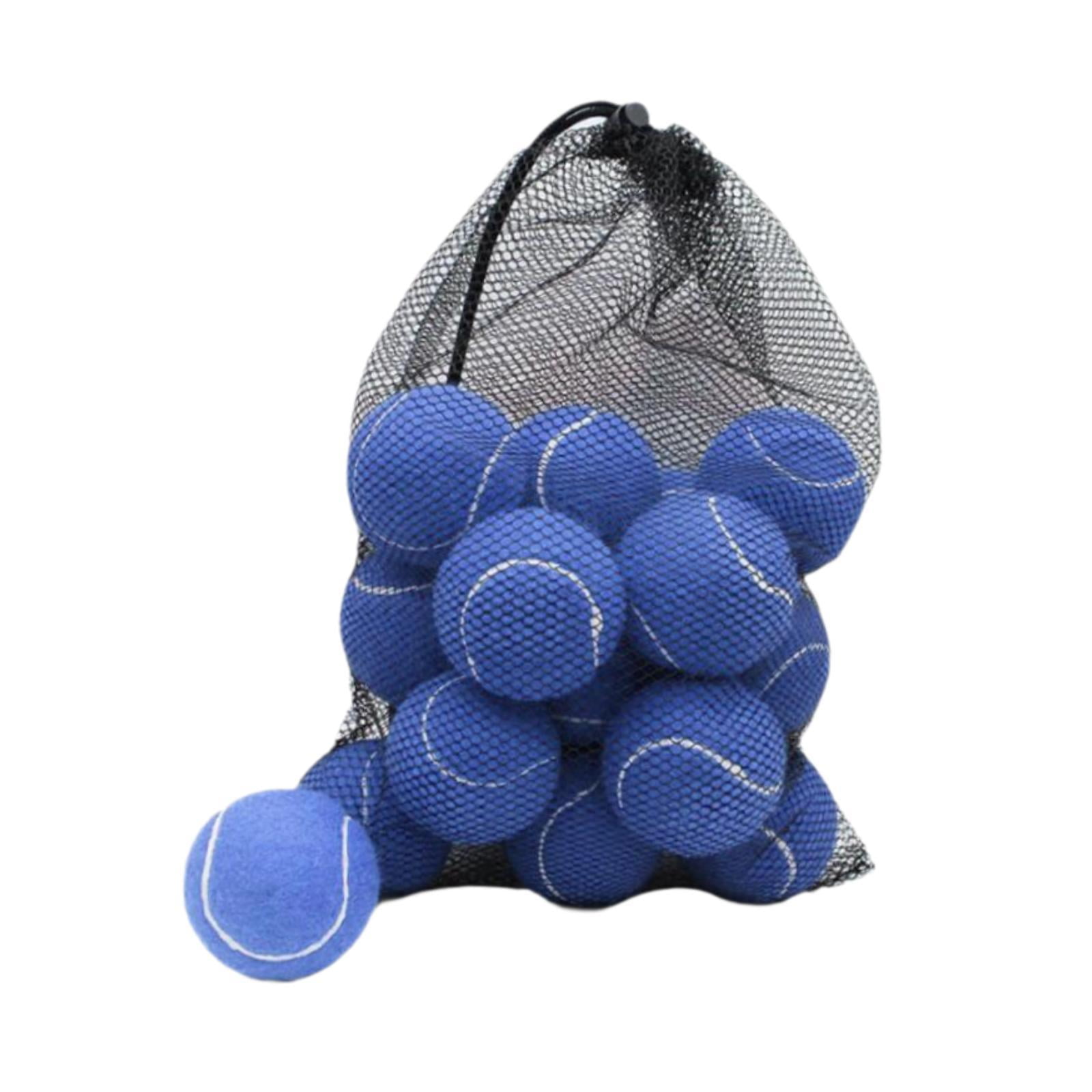 Magideal - 18 Piezas Pelotas De Tenis Bolas De Práctica Pelotas Para Ejercicio Bolas Para Principiantes Con Diseño Elástico De Fieltro Resistente Adecuado Para A Azul