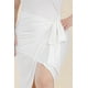 thumbnail image 2 of Vestido Midi de Talla Grande con Lazo Lateral y Parte Delantera Cruzada de Color Liso, 2 of 5
