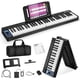 thumbnail image 1 of Teclado de piano plegable EYTSE de 61 teclas semiponderado negro, 1 of 3