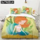 thumbnail image 1 of Cartoon Mermaid Girl Duvet Cover Beautiful Lovely Mermaid Princess Print Bedding Set Kid Polyester Quilt Cover Bed Sheets, 1 of 5