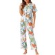 thumbnail image 1 of INSPIRE CHIC Conjunto de Pijama de Satén para Mujer con Botones, Manga Corta y Pantalones Sueltos, Ropa de Dormir Sedosa XS Verde, 1 of 6