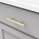 thumbnail image 3 of Tirador de barra Hickory Hardware de 3" entre centros, latón real, 3 of 4