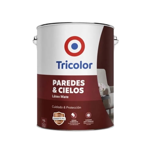 Tricolor - Pintura Paredes Y Cielo Blanco Perfecto 1 Gl