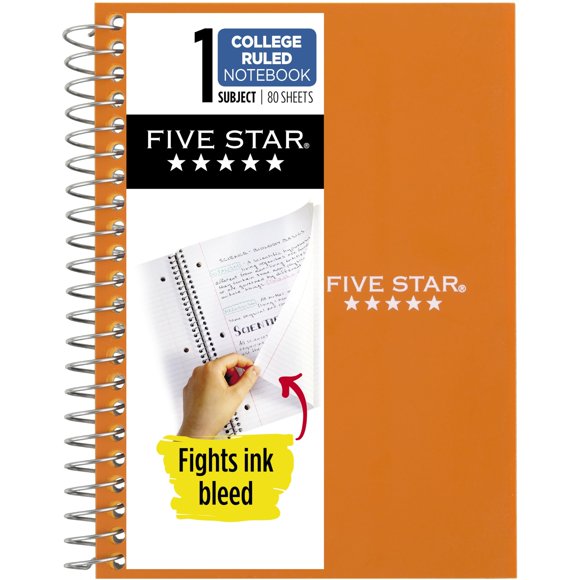 Cuaderno Five Star 11 cm Sedona Naranja 80 Hojas