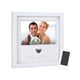 thumbnail image 1 of Marco de fotos Pearhead Heart con huella digital de 4 x 6 pulgadas, color blanco, 1 of 7