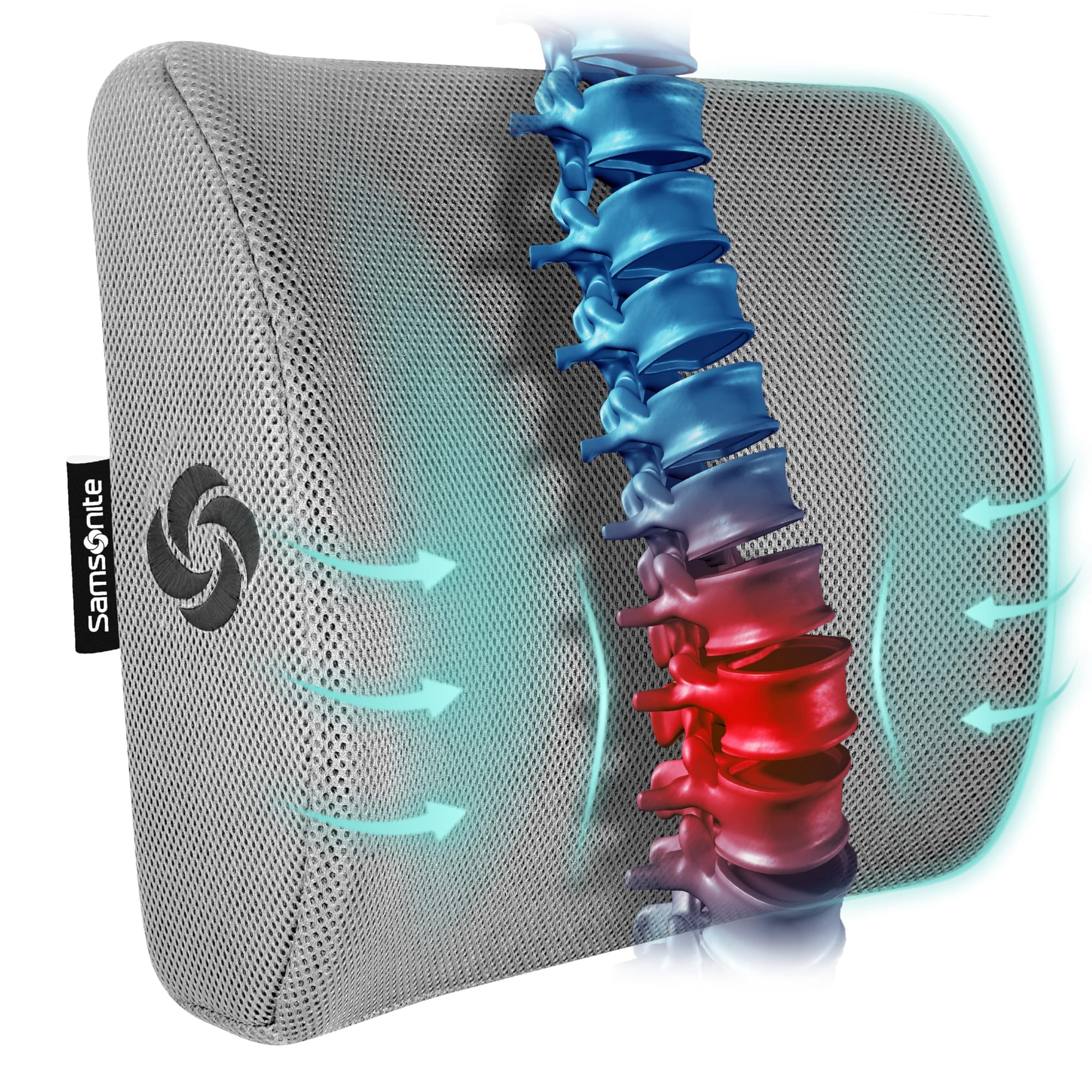 Almohada De Soporte Lumbar Samsonite Perfectly Balanced Grey