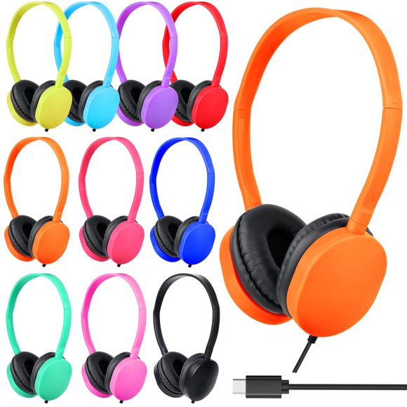 Auriculares ZXQZYM USB‑C para niños, paquete de 10 unidades