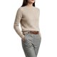thumbnail image 4 of INSPIRE CHIC Suéter de Mujer de Punto con Cuello Redondo de Manga Larga, Dobladillo Elástico, Capa Base para Otoño e Invierno, Top Casual de Punto Acanalado M Camel, 4 of 6