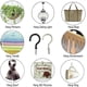 thumbnail image 5 of Paquete de 24 ganchos de techo blancos de 7,4 cm para plantas, con revestimiento de vinilo, para atornillar a la pared, para cocina, luces y tazas, para uso en interiores y exteriores (blanco), 5 of 7