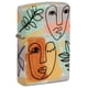 thumbnail image 1 of Bolsillo de 540 colores con diseño de caras abstractas Zippo más ligero, 1 of 7