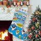 thumbnail image 1 of Baby Shark Tema: Calcetines de Navidad, fino lino blanco para colgar en escaleras y chimenea, decoración navideña para el hogar, regalo de Navidad. 54cm × 38cm, 1 of 5