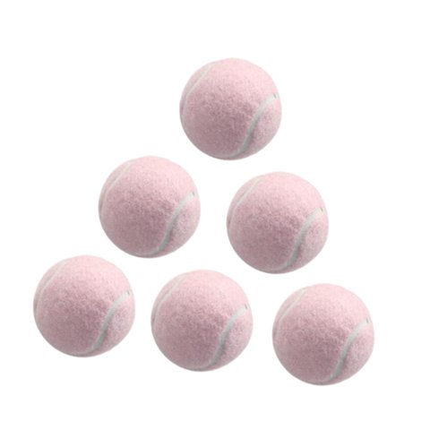 Ioensy - 6X Pelotas De Tenis Pelotas Elásticas Elásticas Para Juegos Entretenimiento Deportes De Raqueta Rosa Claro