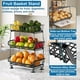 thumbnail image 4 of Carrito de almacenamiento Rolling Pantry OKZEST de 3 niveles con ruedas y cestas, 4 of 9