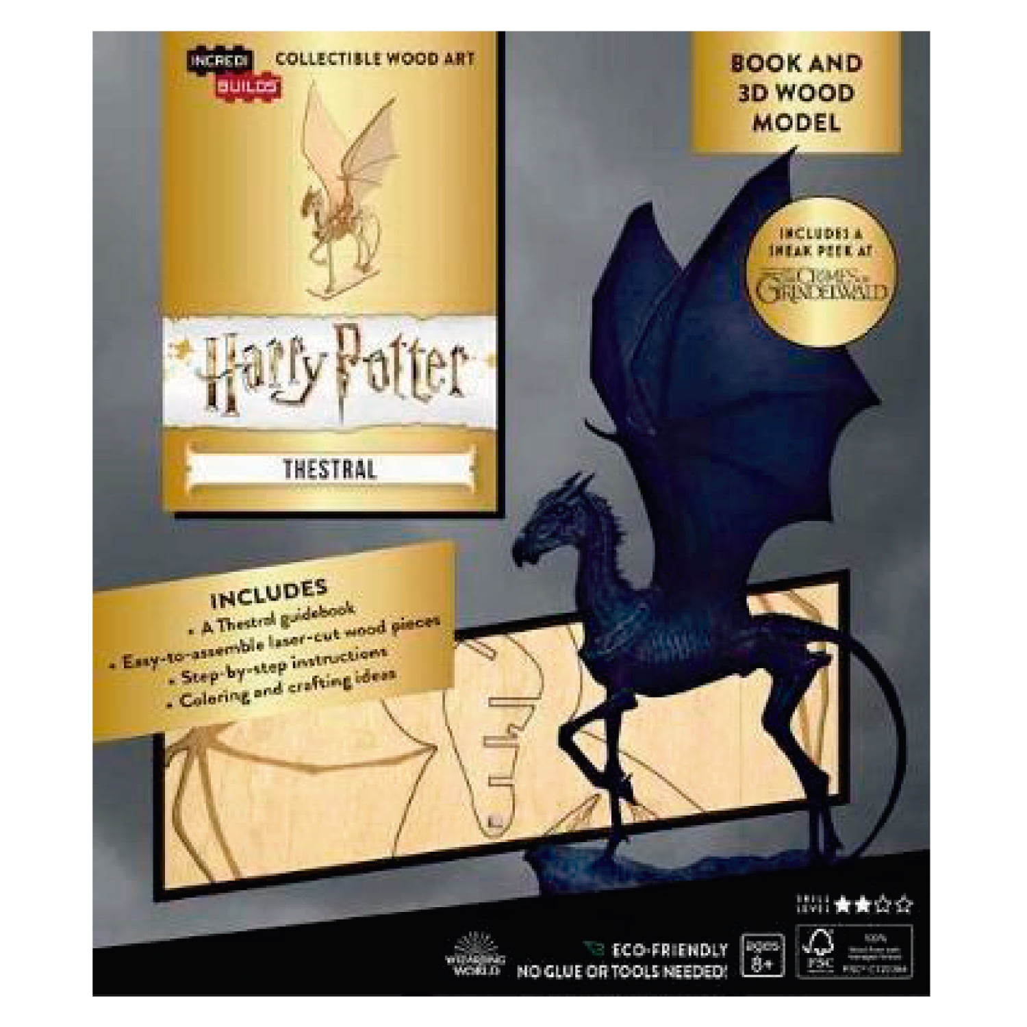 Insight - Harry Potter Thestral Libro Y Modelo Armable En Madera