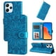 thumbnail image 1 of Funda tipo cartera FOXDOCK para Xiaomi Redmi 12 4G , diseño girasol en relieve, cuero PU, cierre magnético, soporte y tarjetero, 1 of 5