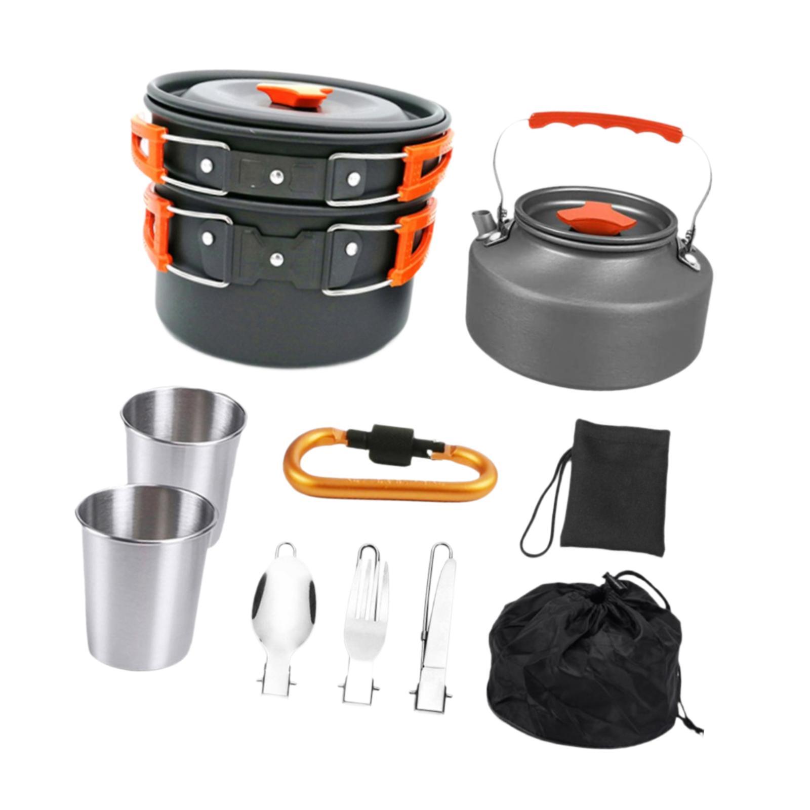 Ioensy - Kit De Utensilios De Cocina Para Acampar, Olla De Cocina Para Picnic, Mochilero, Cocina Al Aire Libre