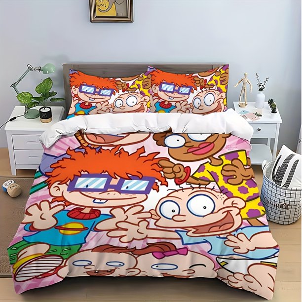 Funny Cartoon R-Rugrats Cute Hot Printed Pattern Suitable Suitable for Home Bedrooms Guest Rooms