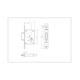 thumbnail image 2 of Cerradura de embutir de seguridad puerta corredera, cilindro ambos lados. Cerrojo doble enganche. (Negro mate). SKU: SDE290-BL.CL70, 2 of 2