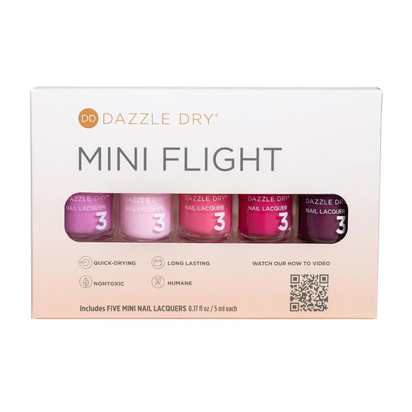 Set de laca de uñas Dazzle Dry Mini Flight Coronado con 5 lacas