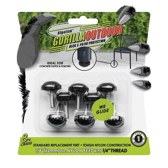 Niveladores Para Muebles Gorilla Outdoor De Nylon De 22 Mm Paquete De 8