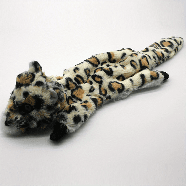 Plush Dog Toy Pet Squeaky Toy Dog Chew Molar Toy Tiger Leopard Lion Non-filled Pet Toy Shell