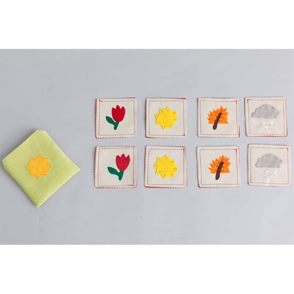 Juego de memoria Zeki Learning Seasons con 8 piezas y funda de transporte