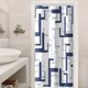 thumbnail image 2 of 1pc Blue Geometric Pattern Shower Curtain With 12 Hooks, Waterproof And Mildew-Proof Bath Curtain, Machine Washable Bathroom Partition Curtain, Bathroom Decor, Curtain For Windows, 2 of 4