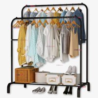 Line - Perchero Organizador Colgante De Ropa Doble Barra Tendedero Acero