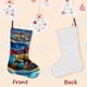 thumbnail image 3 of Transformers EarthSpark Tema: Calcetines de Navidad, fino lino blanco para colgar en escaleras y chimenea, decoración navideña para el hogar, regalo de Navidad. 45cm × 32cm, 3 of 5