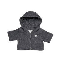 Polerón Build A Bear Gris Oscuro Con Cierre Y Capucha