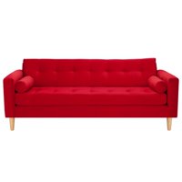 Bodevir - Sofa Retro 3Cg Felpa 05 Rojo