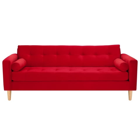 Bodevir - Sofa Retro 3Cg Felpa 05 Rojo