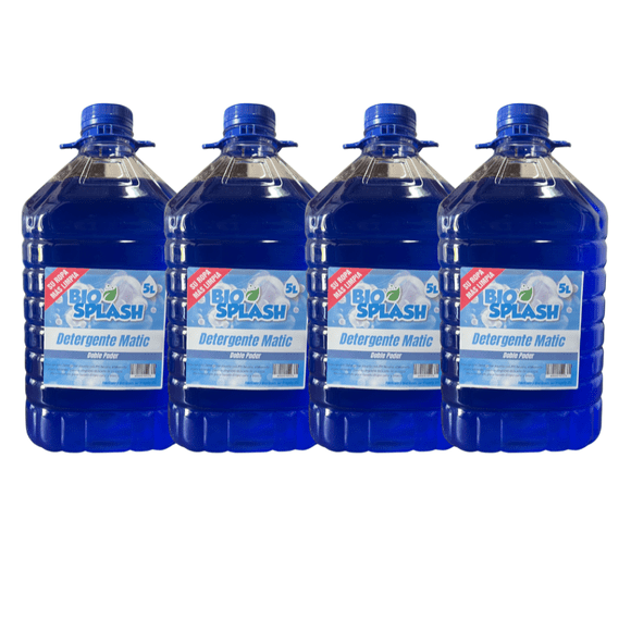 Detergente Liquido Matic BiosPlash 5 litros 4 Unidades