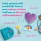 thumbnail image 4 of Kit de costura Craft-tastic Let's Learn to Coser Mini con 9 proyectos, 4 of 6
