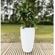 thumbnail image 1 of Macetero Blanco Amsterdam 65 cm Alto Con Plato, 1 of 3