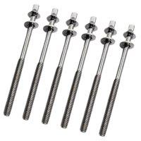 Bothyi - 6 Uds Varillas De Tensión De Tambor M5 Tornillos De Montaje De Lengüeta De Tambor Para Accesorios De Percusión Construir M5X90Mm