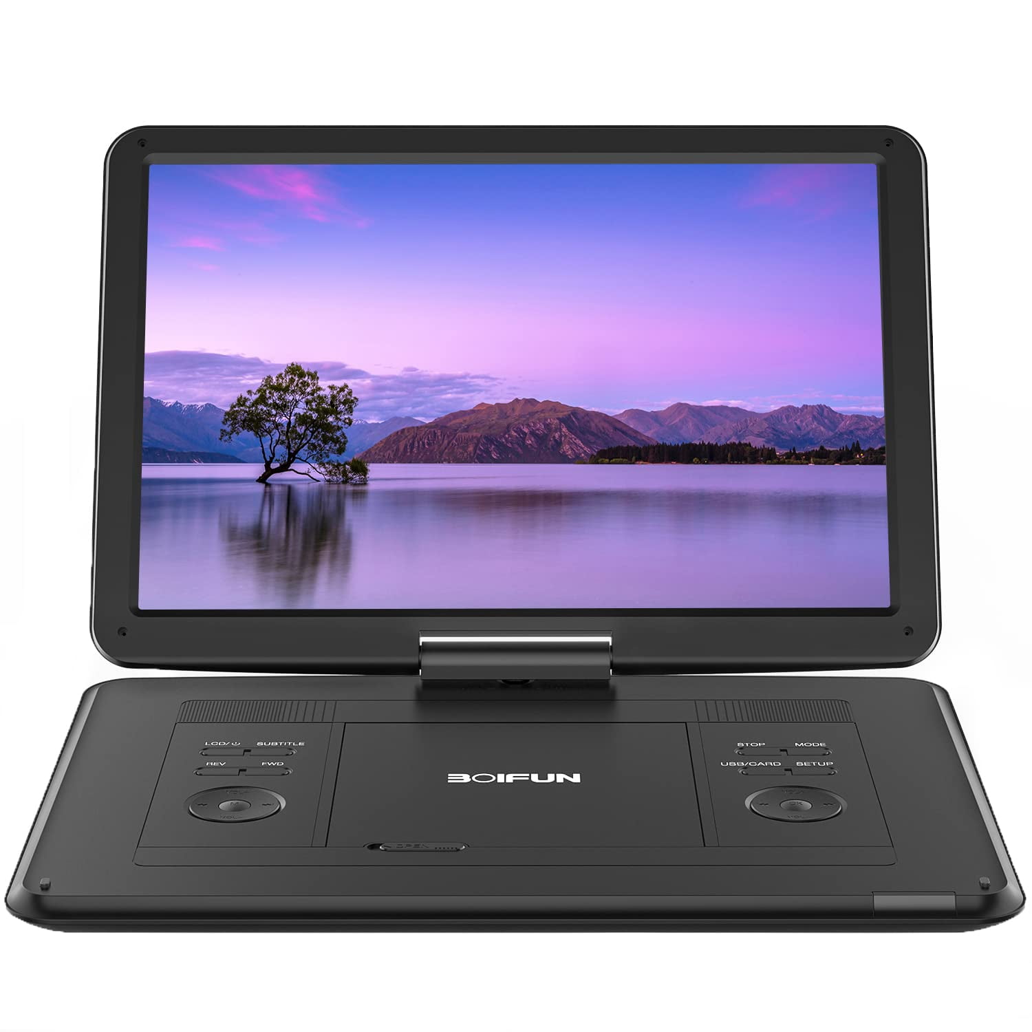 Reproductor De Dvd Portátil Boifun 17.5 Pulgadas Con Pantalla Hd De 15.6 Pulgadas Negro