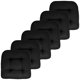 thumbnail image 1 of Paquete de 6 cojines para sillas de patio, colección Sweet Home, 19 x 19 cm, color negro, 1 of 4