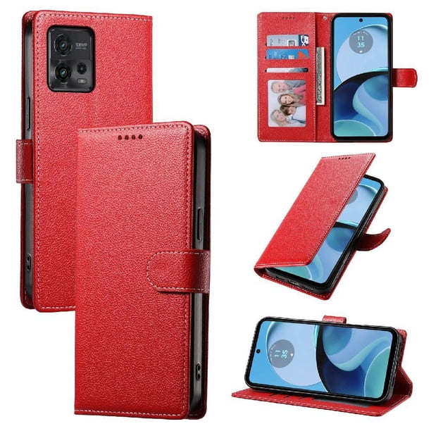 Funda para FOXDOCK Motorola Moto G72– Cuero Premium, 3 ranuras para tarjetas, Protección contra impactos