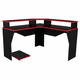 thumbnail image 2 of Escritorio Gamer En L Guma 2 Monitores | Mesa Gamer Esquinera Wengue Rojo | Setup Dual Monitor Gaming, 2 of 14