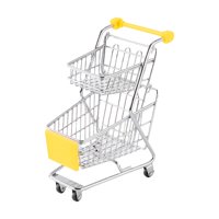 Bothyi - Mini Supermercado Carro De Mano Juguete De Almacenamiento Para Niñas Niños Regalos De Vacaciones Amarillo