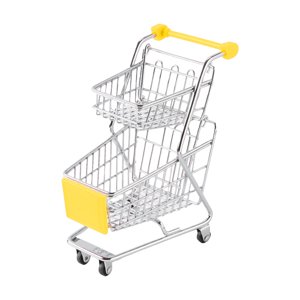 Bothyi - Mini Supermercado Carro De Mano Juguete De Almacenamiento Para Niñas Niños Regalos De Vacaciones Amarillo