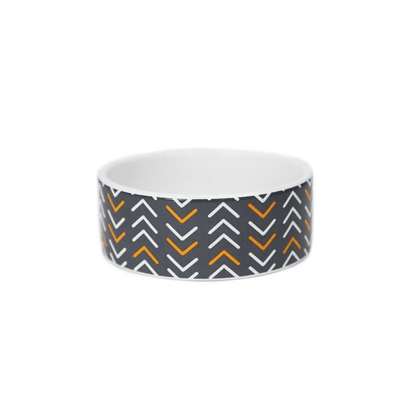 Plato De Cerámica Para Perro / Gato Talla S - Minimalista Negro