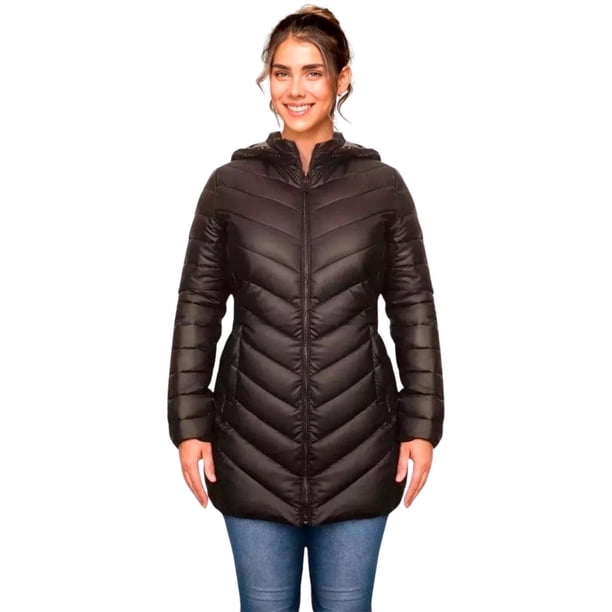 Chaqueta Mujer Premium Parka Impermeable Gorro B3