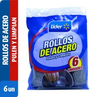Rollo De Acero Sin Jabón Bolsa 6 Un Lider