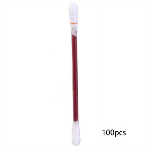 100pcs Disposable Iodine Cotton Swab Disinfection Cotton Swab Medical Iodine Cotton Swab Cleaning Wound Care Disinfection Suitable For Outdoor Medical Supplies Medical Iodine Cotton Swab