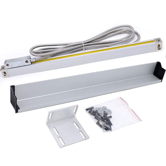 TOAUTO Pantalla Digital DRO 150mm 6", Escala Lineal de Vidrio LCD 1um para Fresadora CNC, Torno y Máquina EDM