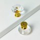 thumbnail image 4 of Tiradores para gabinete Wacnune, 2 piezas, cristal transparente de 25 mm, dorado, 4 of 8